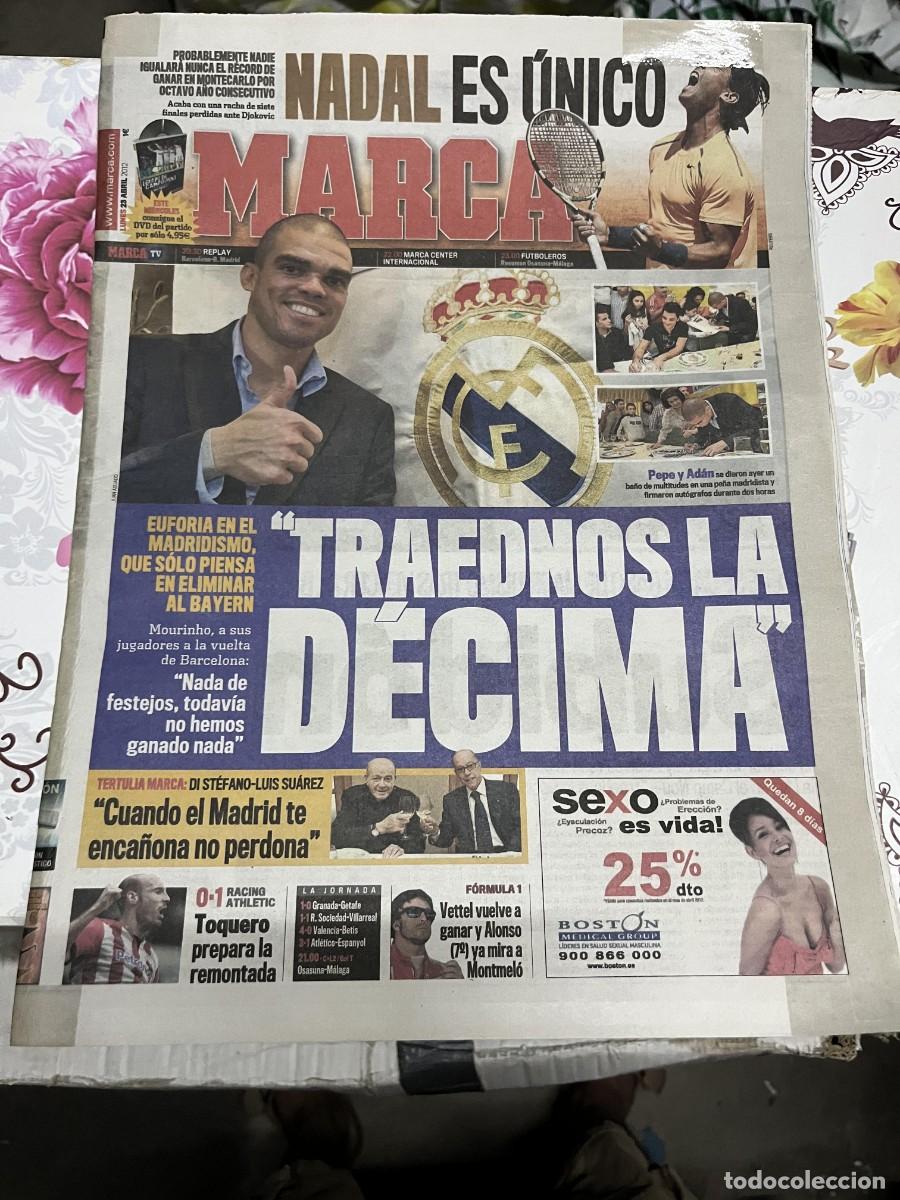 Coleccionismo deportivo: MARCA (23-4-2012) PEPE REAL MADRID RAFAEL NADAL TENIS RACING 0-1 ATHLETIC FORMULA 1 VETTEL