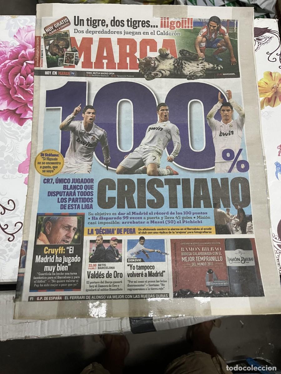 Coleccionismo deportivo: MARCA (12-5-2012) CRISTIANO RONALDO FALCAO ATLETICO MADRID CRUYFF