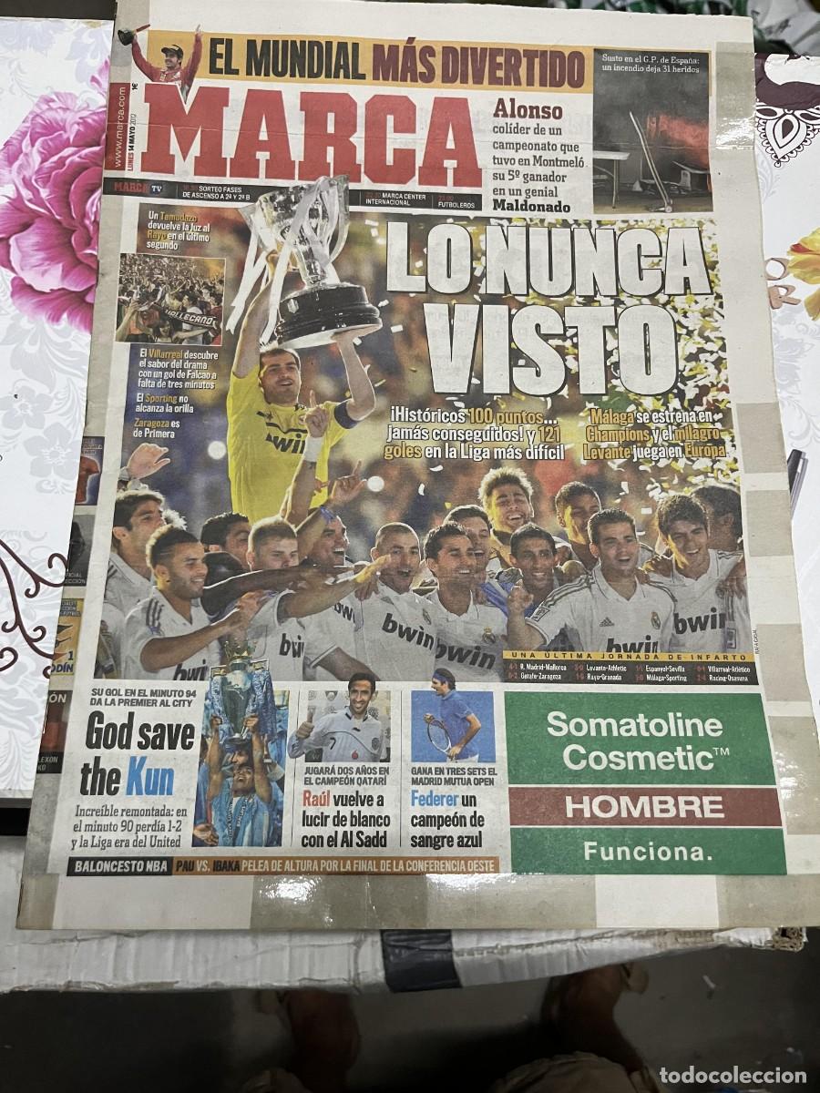 Coleccionismo deportivo: MARCA (14-5-2012) CELEBRACION CAMPEON DE LIGA REAL MADRID IKER CASILLAS RECORD 100 PUNTOS
