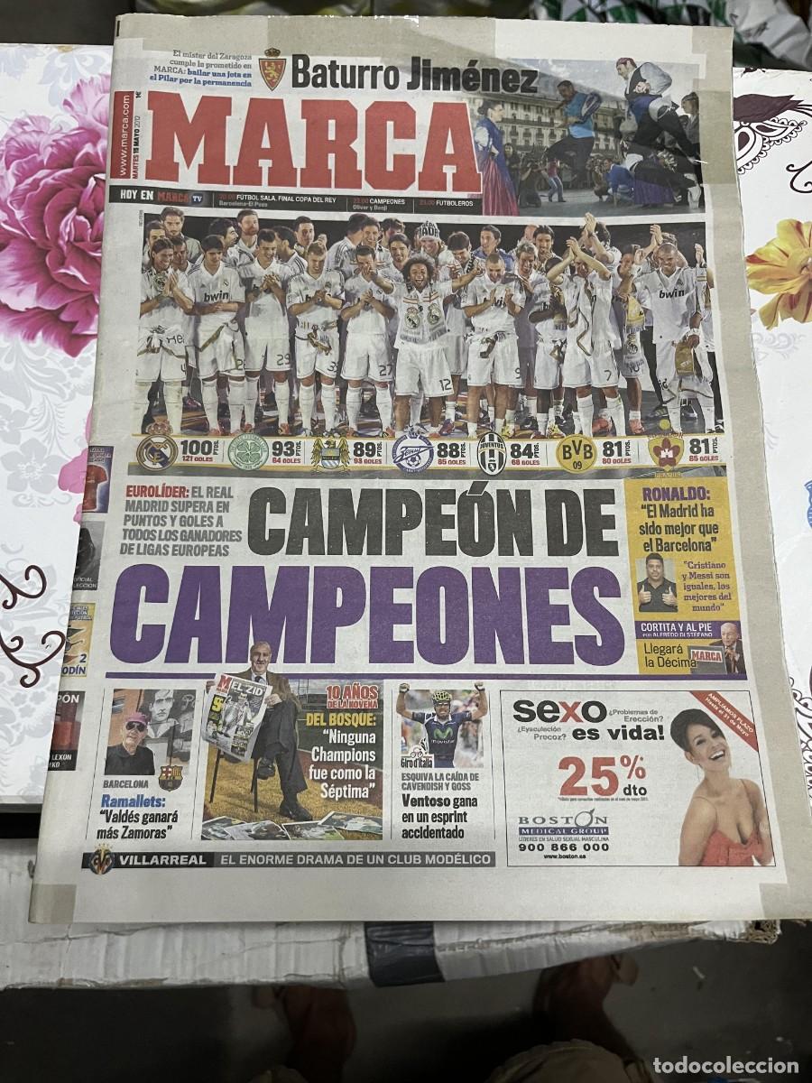 Coleccionismo deportivo: MARCA (15-5-2012) CELEBRACION CAMPEON DE LIGA REAL MADRID PERMANENCIA ZARAGOZA RAMALLETS