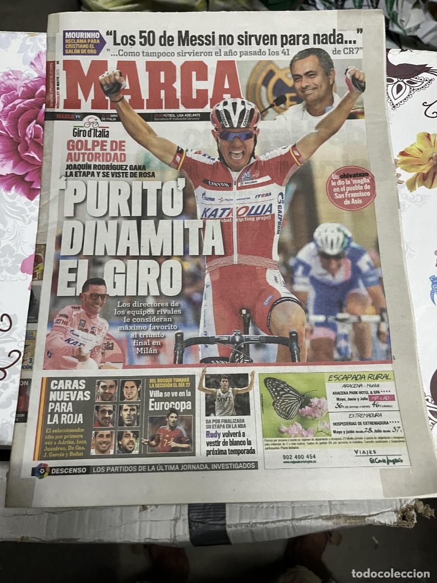 Coleccionismo deportivo: MARCA (16-5-2012) GIRO DE ITALIA JOAQUIN RODRIGUEZ PURITO DAVID VILLA ESPA&Ntilde;A