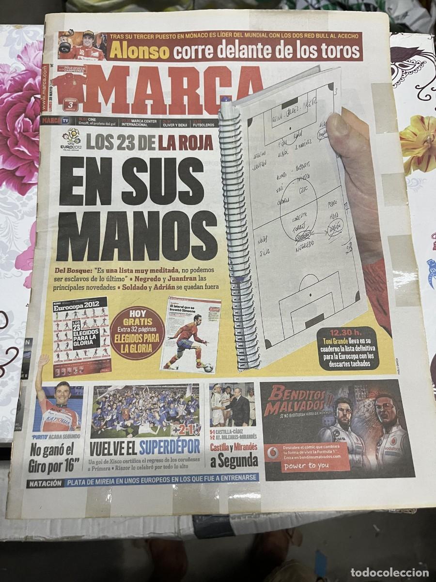 Coleccionismo deportivo: MARCA (28-5-2012) LISTA CONVOCADOS SELECCION ESPA&Ntilde;OLA ESPA&Ntilde;A EUROCOPA EURO FERNANDO ALONSO