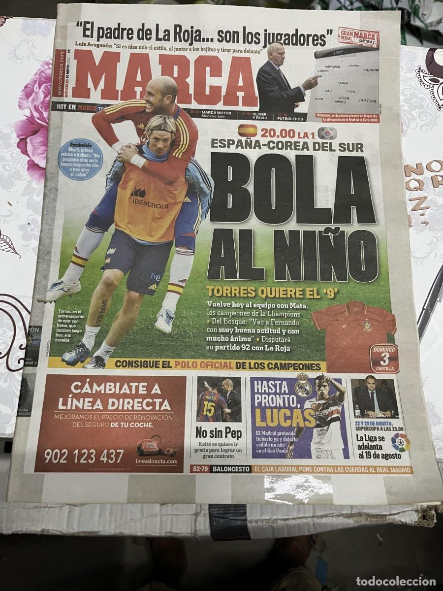 Coleccionismo deportivo: MARCA (30-5-2012) HOY SELECCION ESPA&Ntilde;OLA ESPA&Ntilde;A COREA DEL SUR FERNANDO TORRES