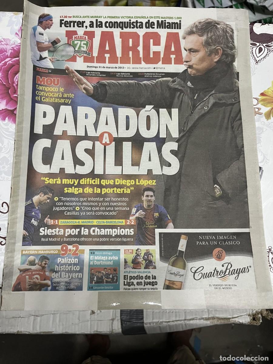 Coleccionismo deportivo: MARCA (31-3-2013) ZARAGOZA 1-1 REAL MADRID CELTA VIGO 2-2 BARCELONA TENIS FERRER MOURINHO