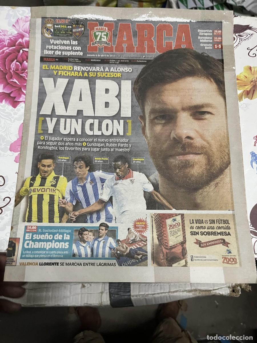 Coleccionismo deportivo: MARCA (6-4-2013) XABI ALONSO REAL MADRID LEVANTE DEPORTIVO ZARAGOZA JORNADA LIGA GRANADA 1-5 BETIS