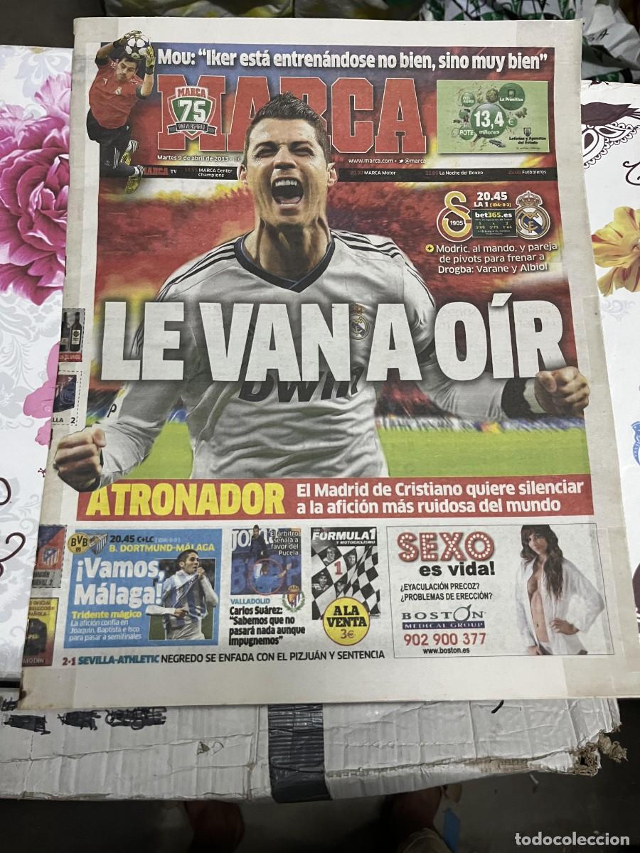 Sports collectibles: MARCA (9-4-2013) CHAMPIONS GALATASARAY REAL MADRID CRISTIANO RONALDO BORUSSIA DORTMUND MALAGA