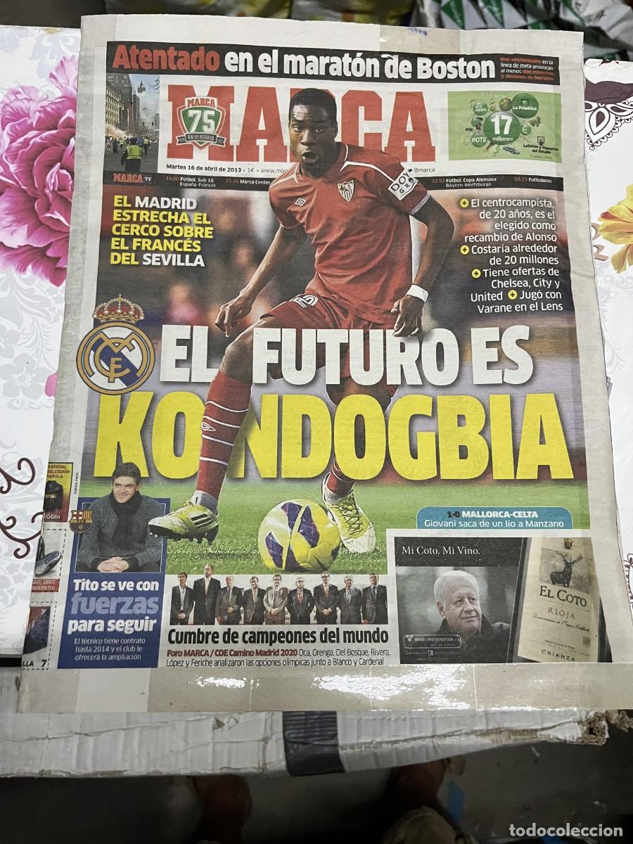 Sports collectibles: MARCA (16-4-2013) POSIBLE FICHAJE KONDOGBIA REAL MADRID SEVILLA TITO BARCELONA