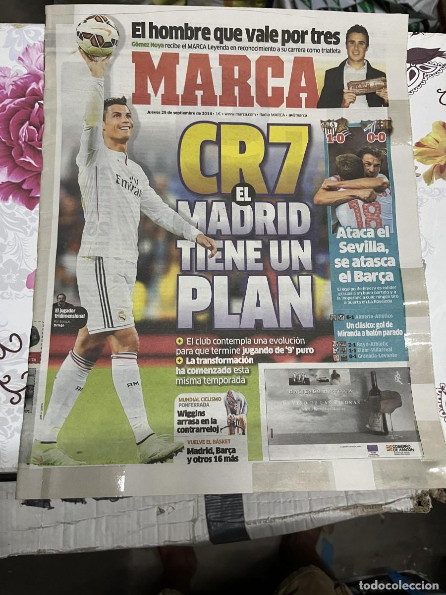 Sports collectibles: MARCA (25-9-2014) CRISTIANO RONALDO CR7 SEVILLA 1-0 REAL SOCIEDAD MALAGA 0-0 BARCELONA