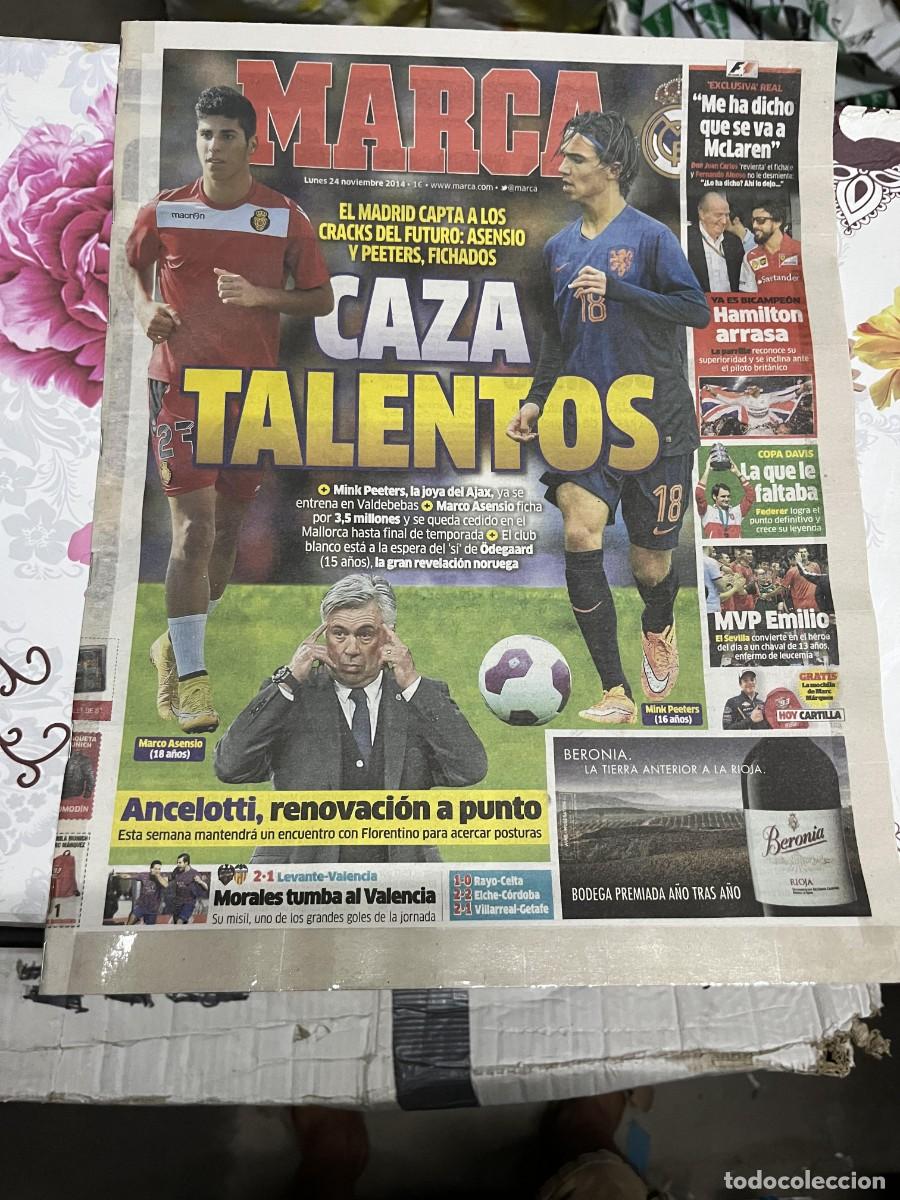Sports collectibles: MARCA (24-11-2014) FERNANDO ALONSO HAMILTON FORMULA 1 ANCELOTTI MARCO ASENSIO MINK PEETERS