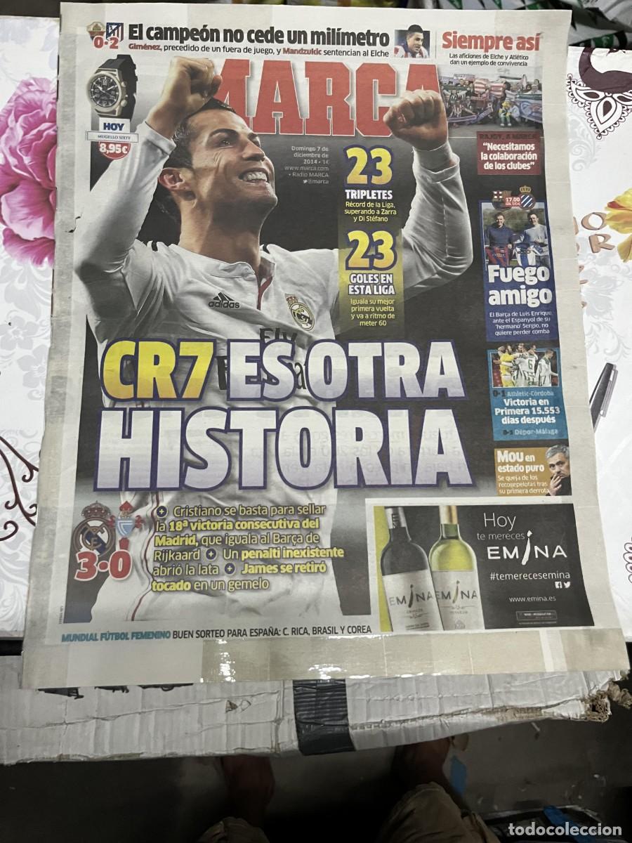 Sports collectibles: MARCA (7-12-2014) CRISTIANO RONALDO CR7 ELCHE 0-2 ATLETICO REAL MADRD 3-0 CELTA BARCELONA ESPANYOL
