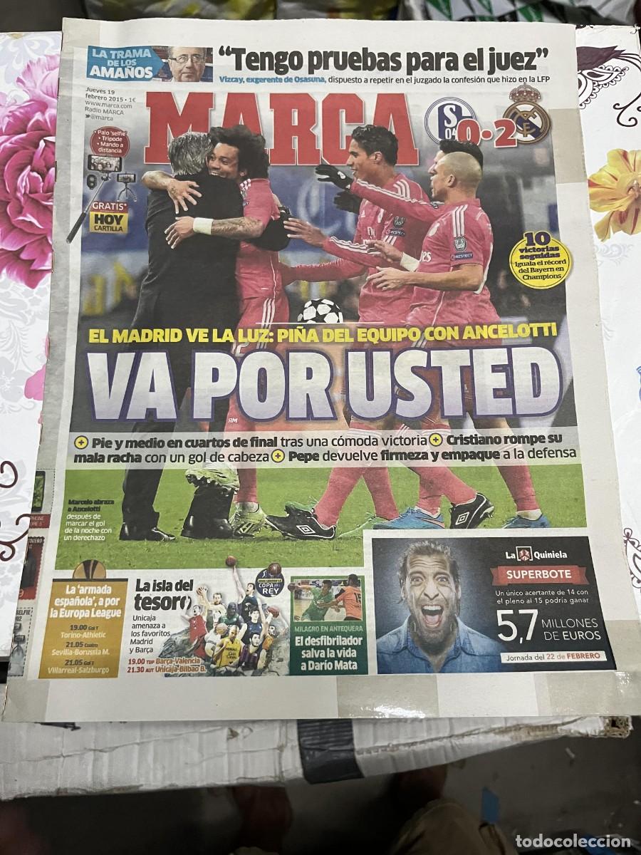Sports collectibles: MARCA (19-2-2015) VIZCAY OSASUNA CHAMPIONS SCHALKE 0-2 REAL MADRID