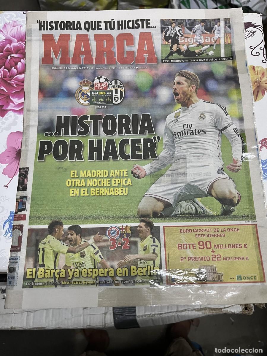 Coleccionismo deportivo: MARCA (13-5-2015) HOY CHAMPIONS REAL MADRID JUVENTUS SERGIO RAMOS BAYERN MUNCHEN 3-2 BARCELONA