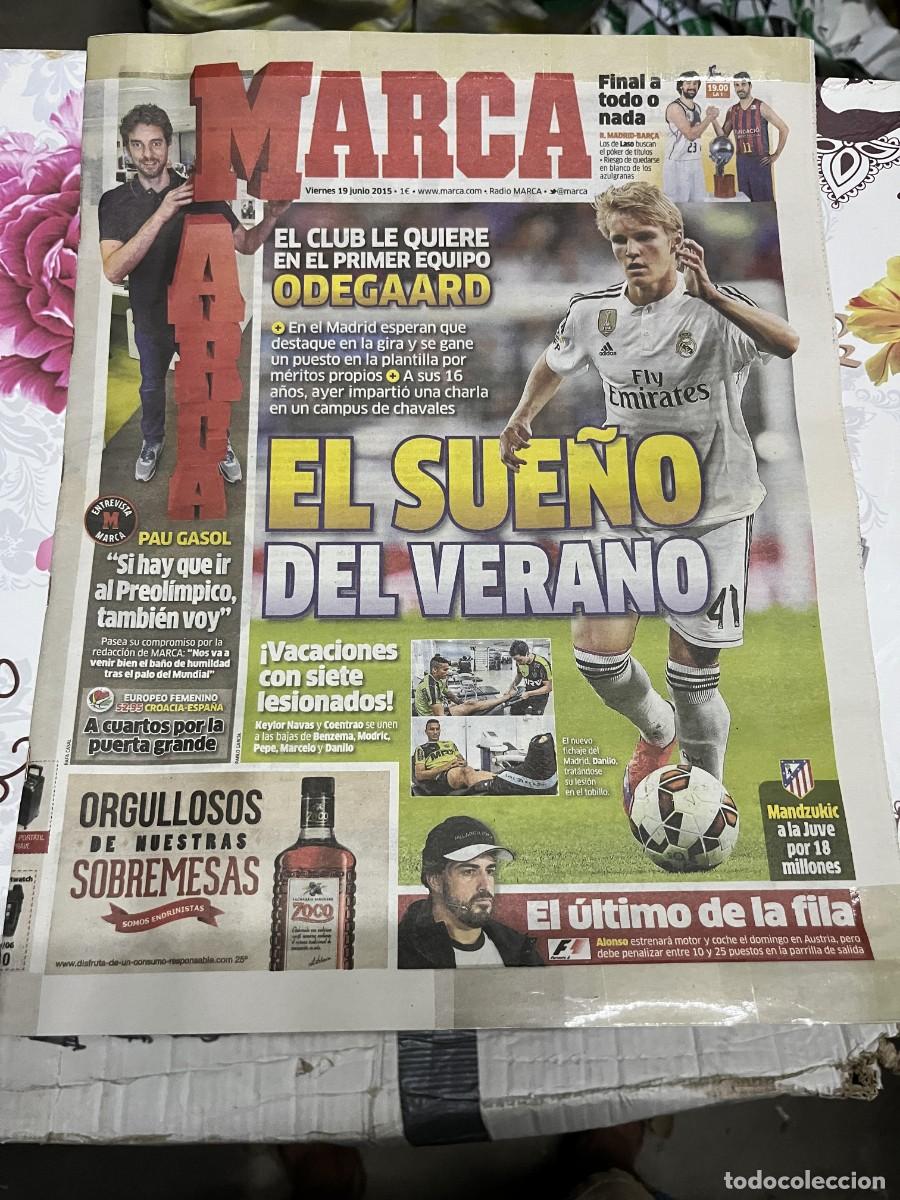 Coleccionismo deportivo: MARCA (19-6-2015) ODEGAARD REAL MADRID PAU GASOL MANDZUKIC ATLETICO JUVENTUS