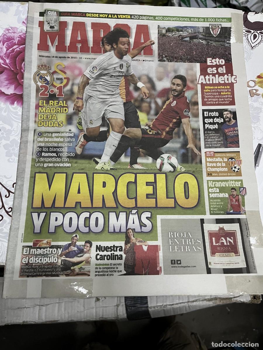 Coleccionismo deportivo: MARCA (19-8-2015) CHAMPIONS REAL MADRID 2-1 GALATASARAY CELEBRACION CAMPEON SUPERCOPA ATHLETIC