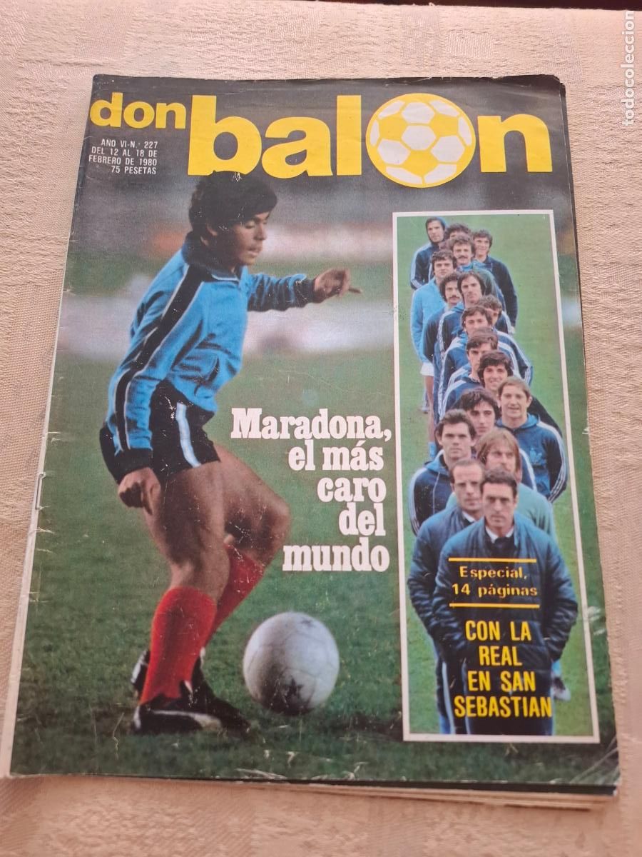 Coleccionismo deportivo: DON BAL&Oacute;N A&Ntilde;O VI N&ordm; 227 - 1980 - PORTADA MARADONA