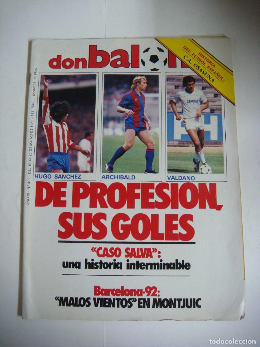 Collectionnisme sportif: REVISTA DE DON BALON A&Ntilde;O 1985 N&ordm;-492-CAJ-REV-N&ordm;-1
