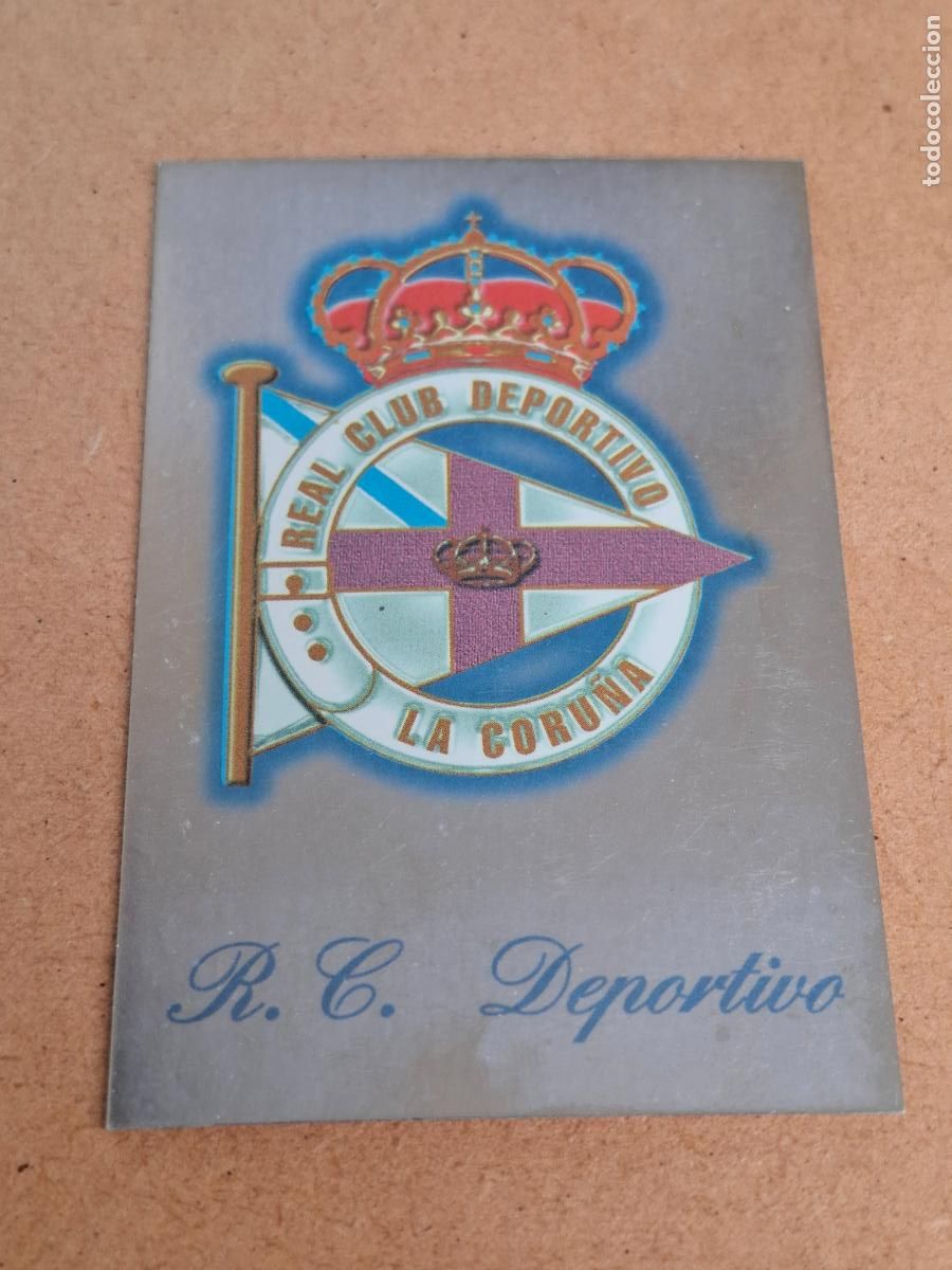 Coleccionismo deportivo: MUNDICROMO 2001 2002 01 02 - 22 ESCUDO R.C. DEPORTIVO ( BRILLO LISO ) - CP13