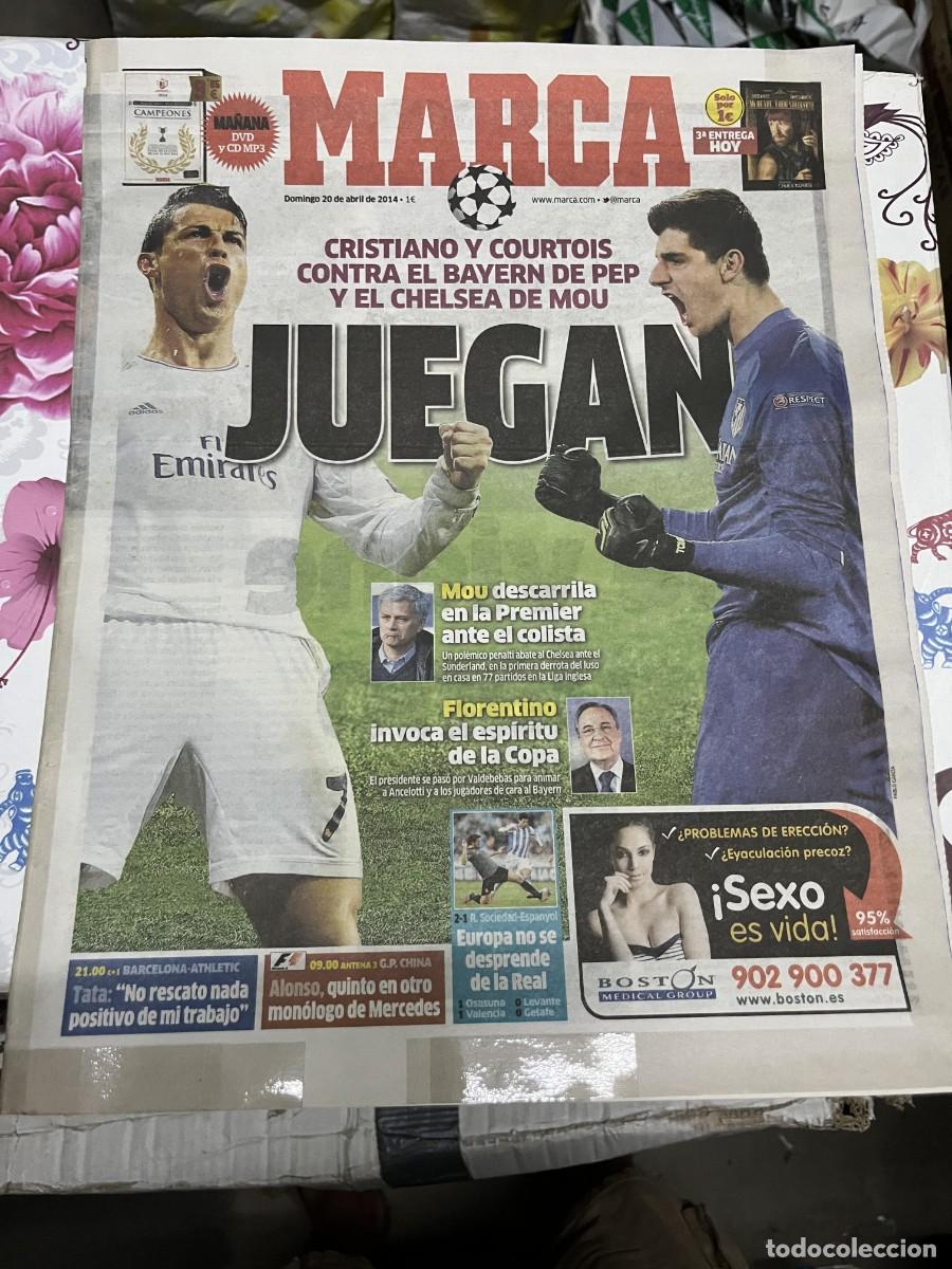 Coleccionismo deportivo: MARCA (20-4-2014) CRISTIANO RONALDO COURTOIS MOURINHO FLORETINO PEREZ