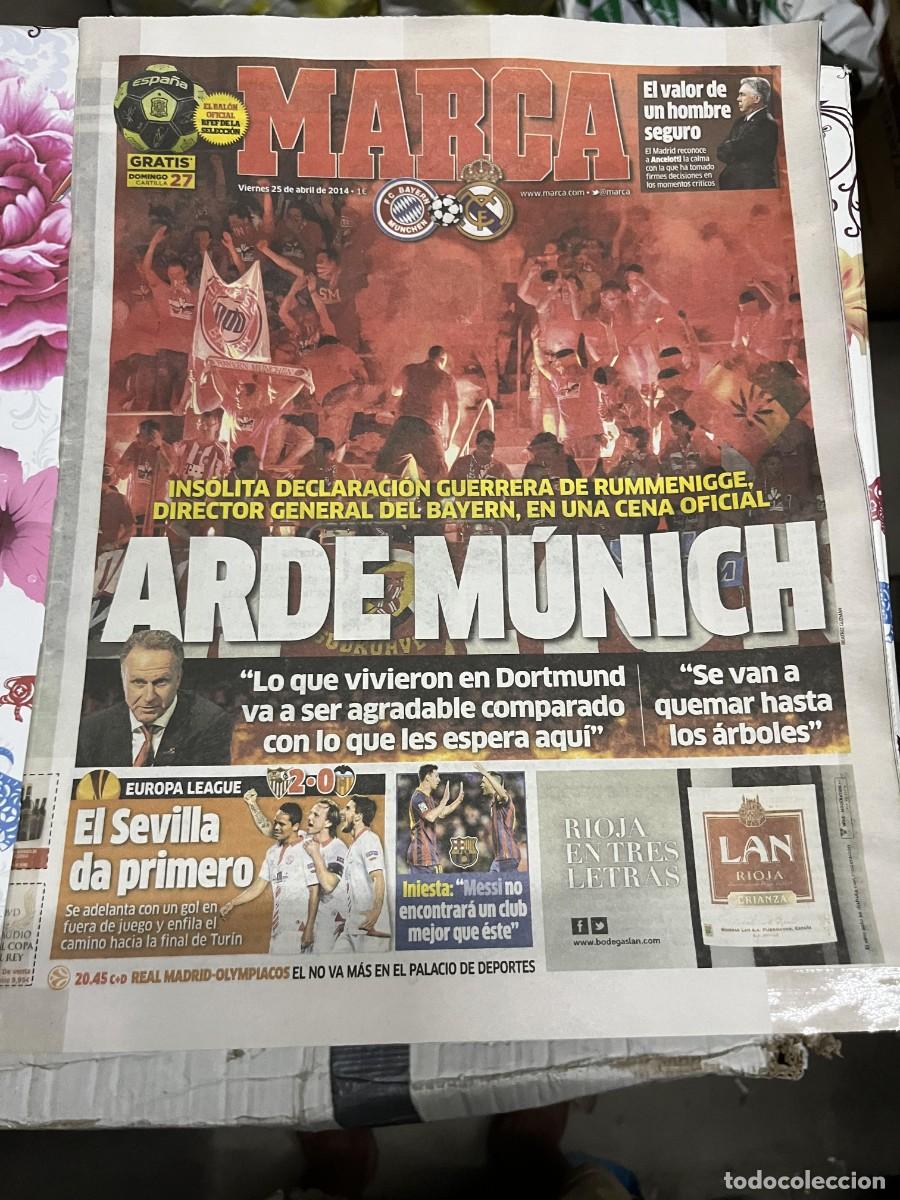Coleccionismo deportivo: MARCA (25-4-2014) BAYERN MUNCHEN REAL MADRID CHAMPIONS SEVILLA 2-0 VALENCIA