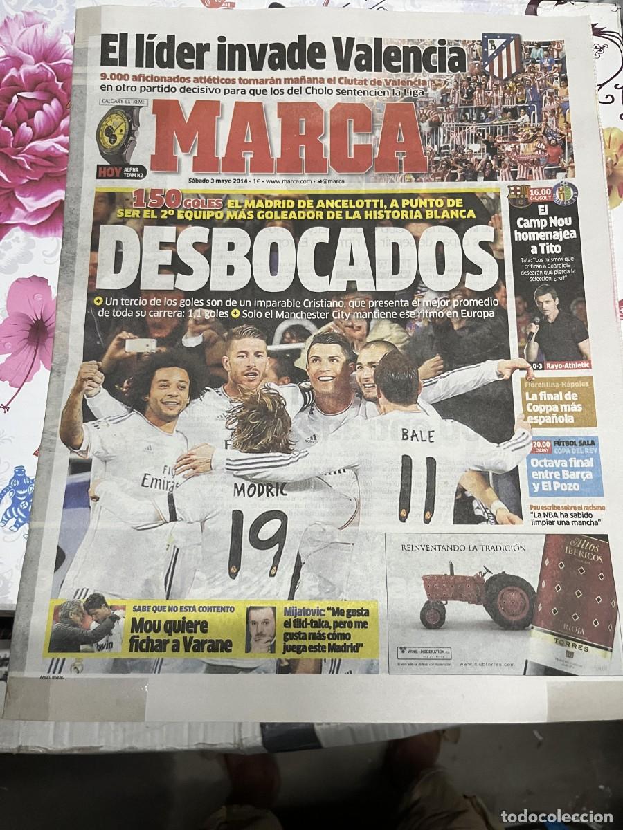 Coleccionismo deportivo: MARCA (3-5-2014) LEVANTE ATLETICO MADRID HOY BARCELONA GETAFE JORNADA LIGA