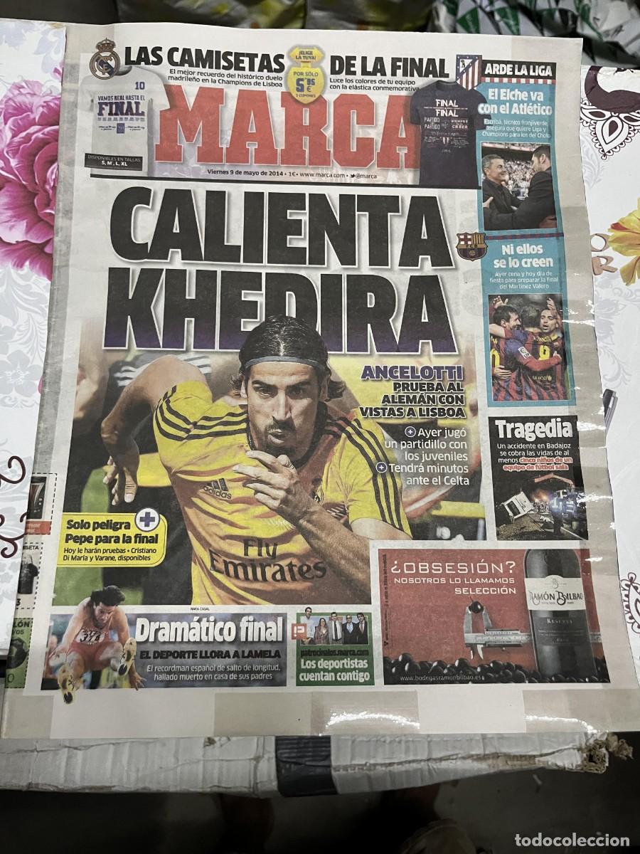 Coleccionismo deportivo: MARCA (9-5-2014) KHEDIRA REAL MADRID ANCELOTTI FALLECIMIENTO MUERTE LAMELA ELCHE ATLETICO