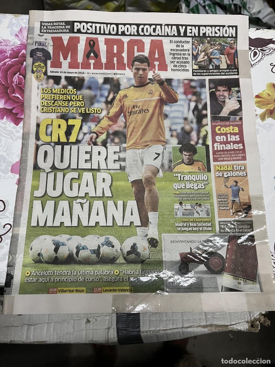 Coleccionismo deportivo: MARCA (10-5-2014) CR7 CRISTIANO RONALDO REAL MADRID DIEGO COSTA RAFAEL NADAL VILLARREAL RAYO