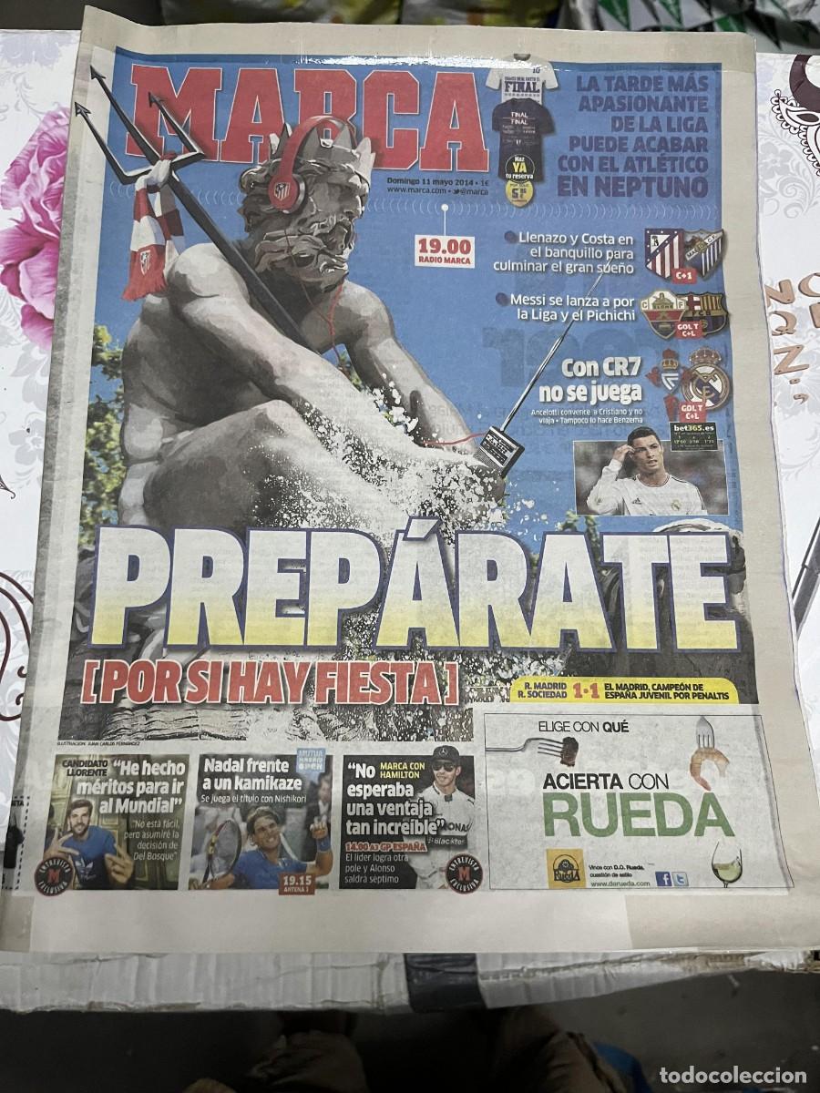 Coleccionismo deportivo: MARCA (11-5-2014) NEPTUNO ATLETICO MADRID MALAGA ELCHE BARCELONA CELTA REAL MADRID JORNADA LIGA