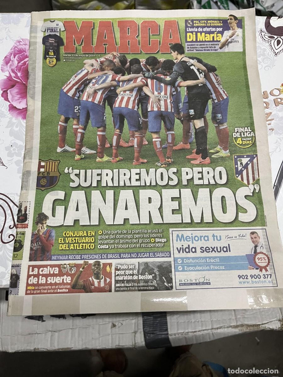 Coleccionismo deportivo: MARCA (13-5-2014) HOY FINAL LIGA BARCELONA ATLETICO MADRID CAMPEON DIEGO COSTA
