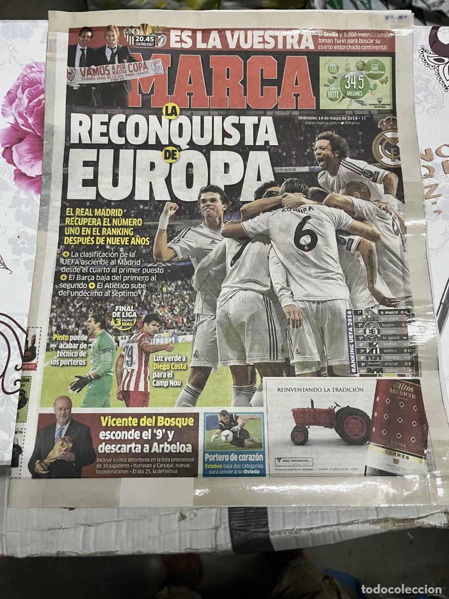 Coleccionismo deportivo: MARCA (14-5-2014) REAL MADRID HOY FINAL UEFA EUROPA LEAGUE SEVILLA BENFICA VICENTE DEL BOSQUE