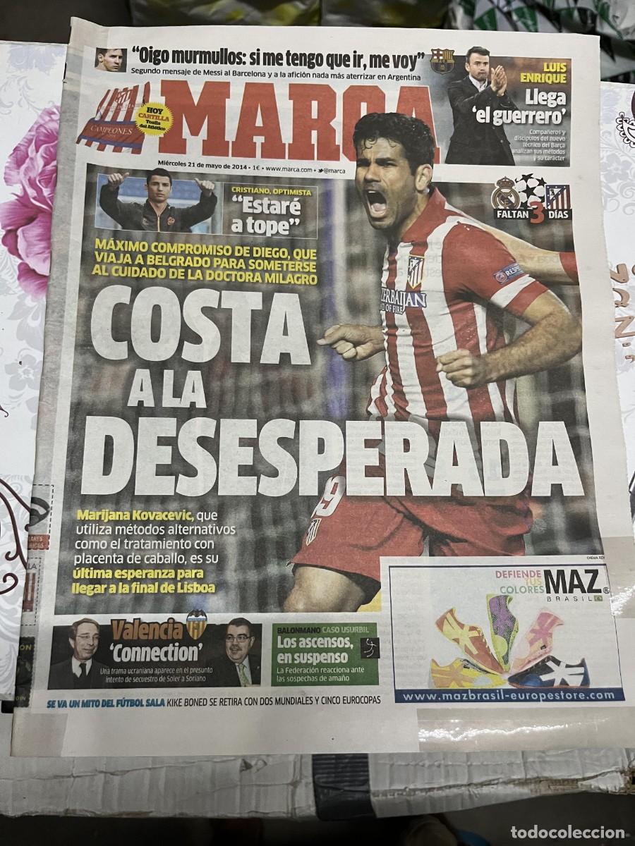 Coleccionismo deportivo: MARCA (21-5-2014) DIEGO COSTA FINAL CHAMPIONS REAL MADRID ATLETICO MADRID CRISTIANO RONALDO