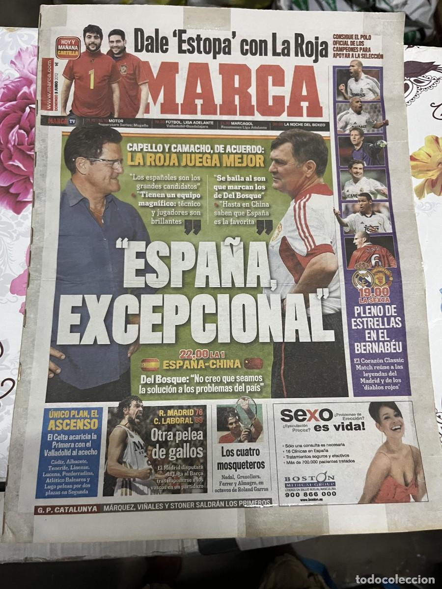 Coleccionismo deportivo: MARCA (3-6-2012) CAMACHO CAPELLO HOY SELECCION ESPA&Ntilde;OLA ESPA&Ntilde;A CHINCA