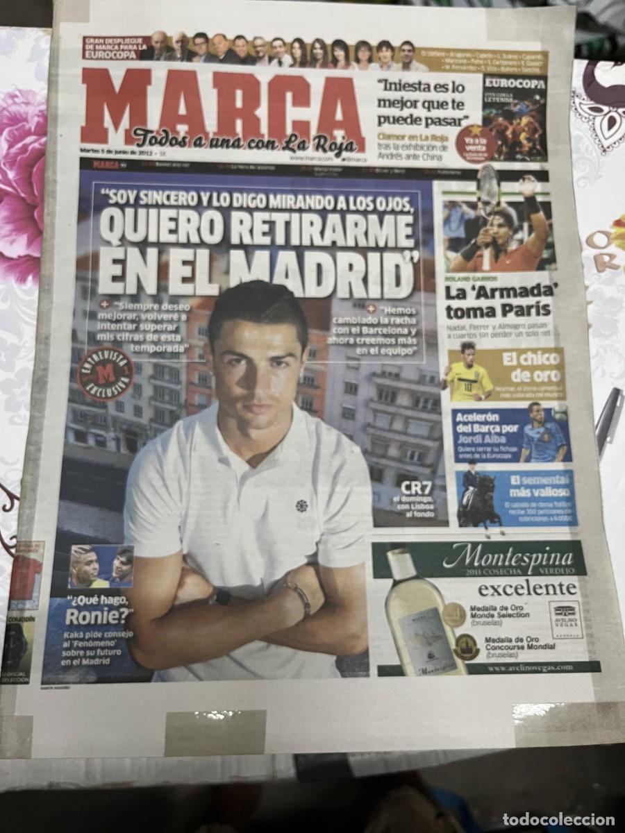 Coleccionismo deportivo: MARCA (5-6-2012) CRISTIANO RONALDO RAFAEL NADAL ROLAND GARROS RONALDO NAZARIO
