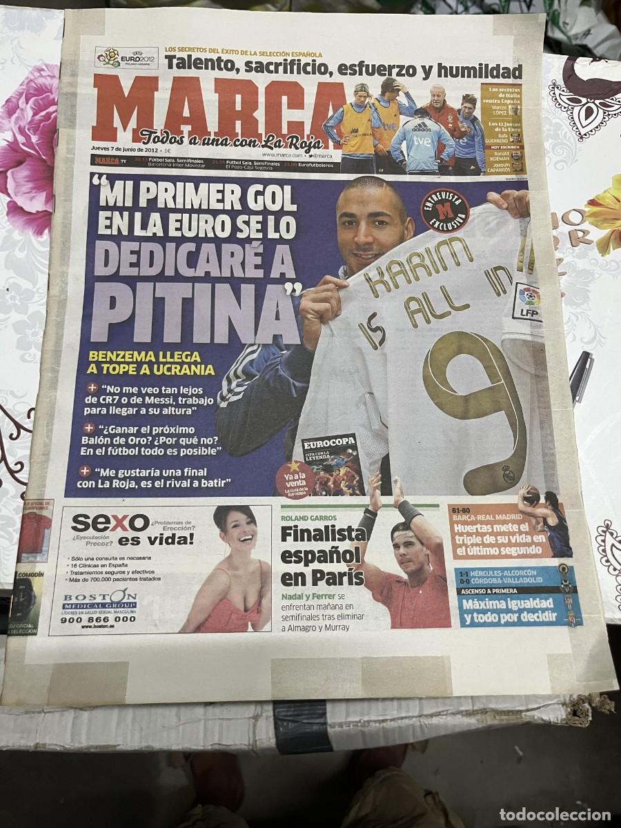 Coleccionismo deportivo: MARCA (7-6-2012) BENZEMA FRANCIA PITINA EUROCOPA EURO ESPA&Ntilde;A
