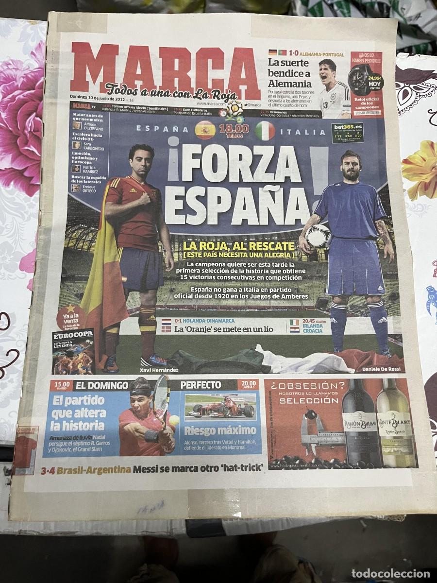 Coleccionismo deportivo: MARCA (10-6-2012) EURO EUROCOPA HOY ESPA&Ntilde;A ITALIA XAVI HERNANDEZ ALEMANIA 1-0 PORTUGAL