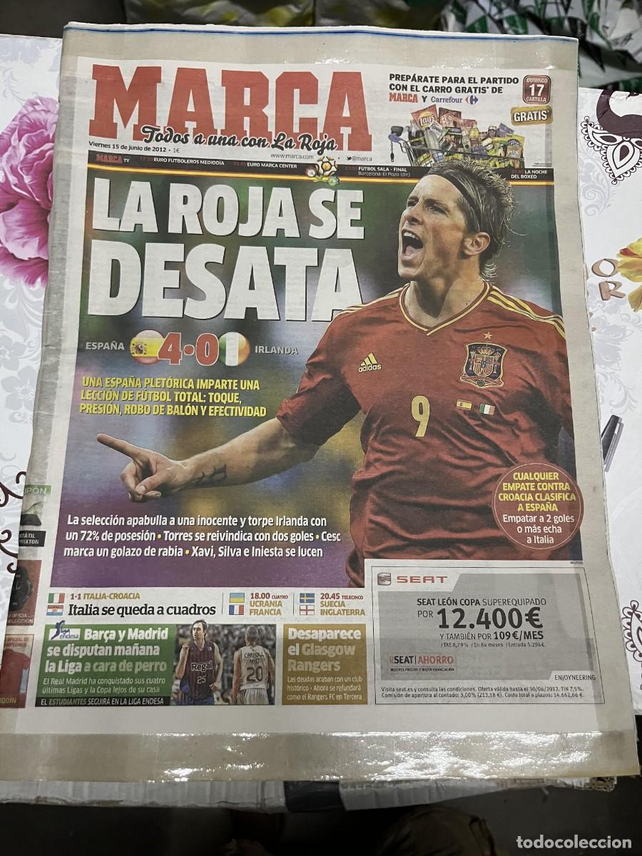 Coleccionismo deportivo: MARCA (15-6-2012) EURO EUROCOPA ESPA&Ntilde;A 4-0 IRLANDA FERNANDO TORRES