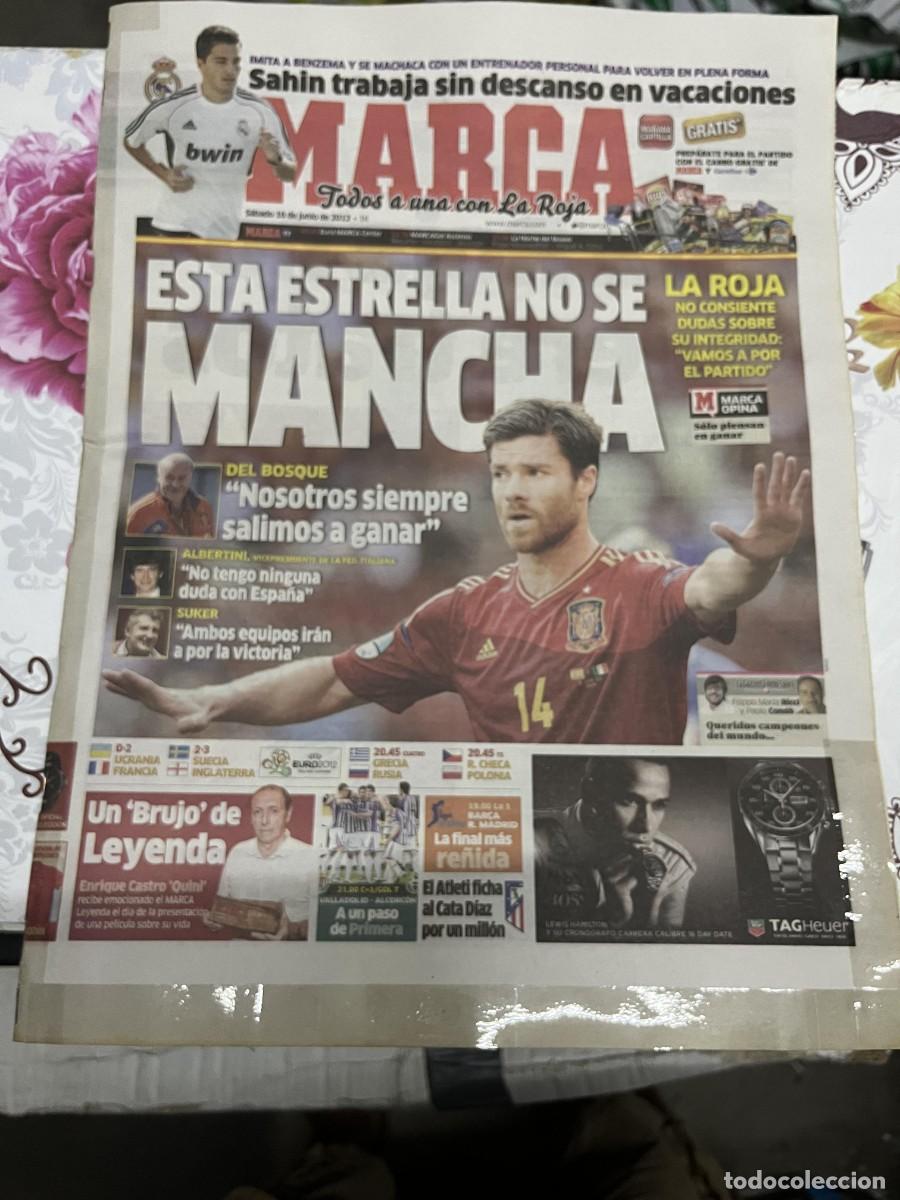 Coleccionismo deportivo: MARCA (16-6-2012) EURO EUROCOPA ESPA&Ntilde;A SELECCION ESPA&Ntilde;OLA XABI ALONSO SUKER ALBERTINI