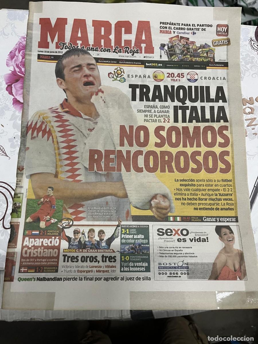 Coleccionismo deportivo: MARCA (18-6-2012) EURO EUROCOPA HOY SELECCION ESPA&Ntilde;OLA ESPA&Ntilde;A CROACIA LUIS ENRIQUE