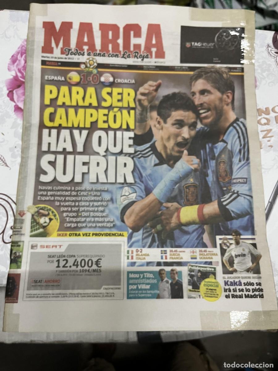 Coleccionismo deportivo: MARCA (19-6-2012) EURO EUROCOPA SELECCION ESPA&Ntilde;OLA ESPA&Ntilde;A 1-0 CROACIA