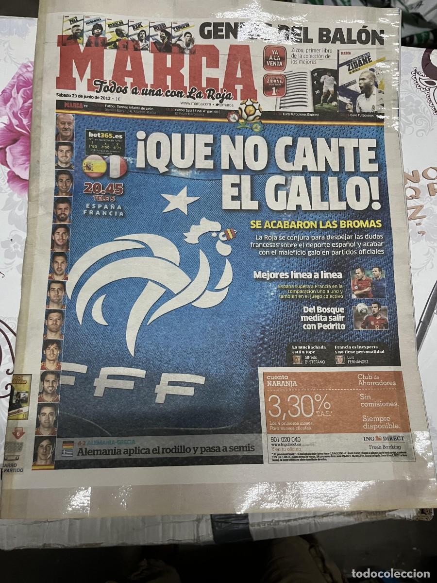 Coleccionismo deportivo: MARCA (23-6-2012) EURO EUROCOPA HOY SELECCION ESPA&Ntilde;OLA ESPA&Ntilde;A FRANCIA