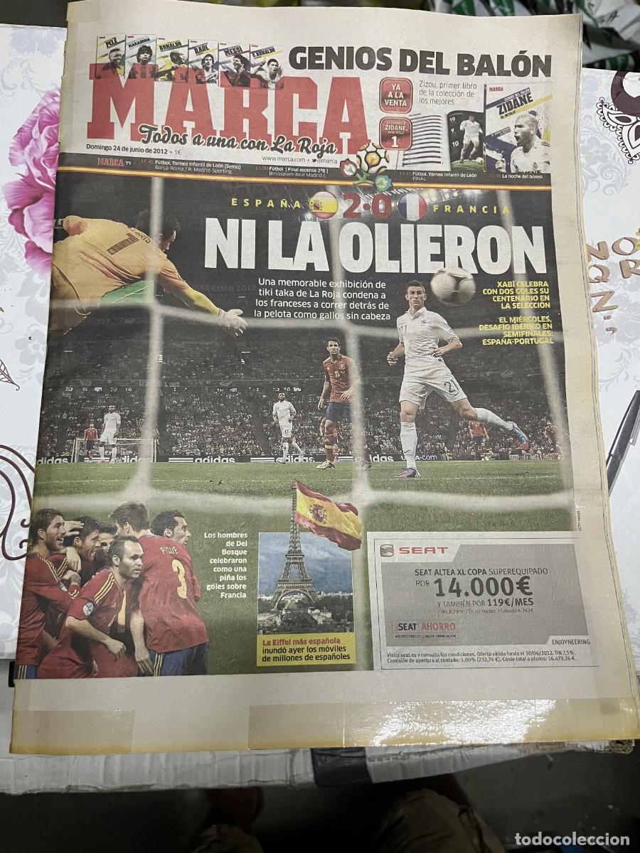 Coleccionismo deportivo: MARCA (24-6-2012) EURO EUROCOPA SELECCION ESPA&Ntilde;OLA ESPA&Ntilde;A 2-0 FRANCIA