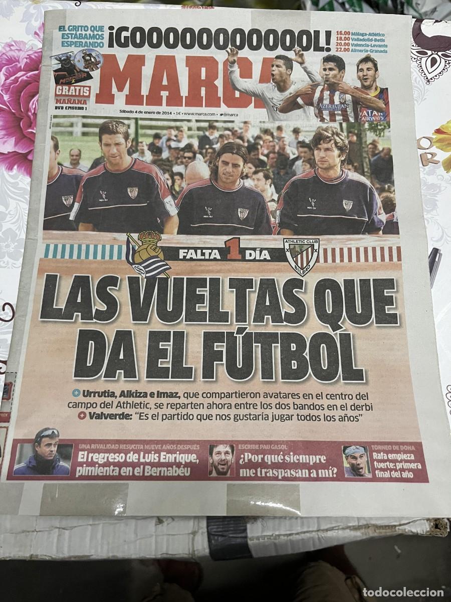 Coleccionismo deportivo: MARCA (4-1-2014) REAL SOCIEDAD ATHLETIC BILBAO URRUTIA ALKIZA IMAZ VALVERDE