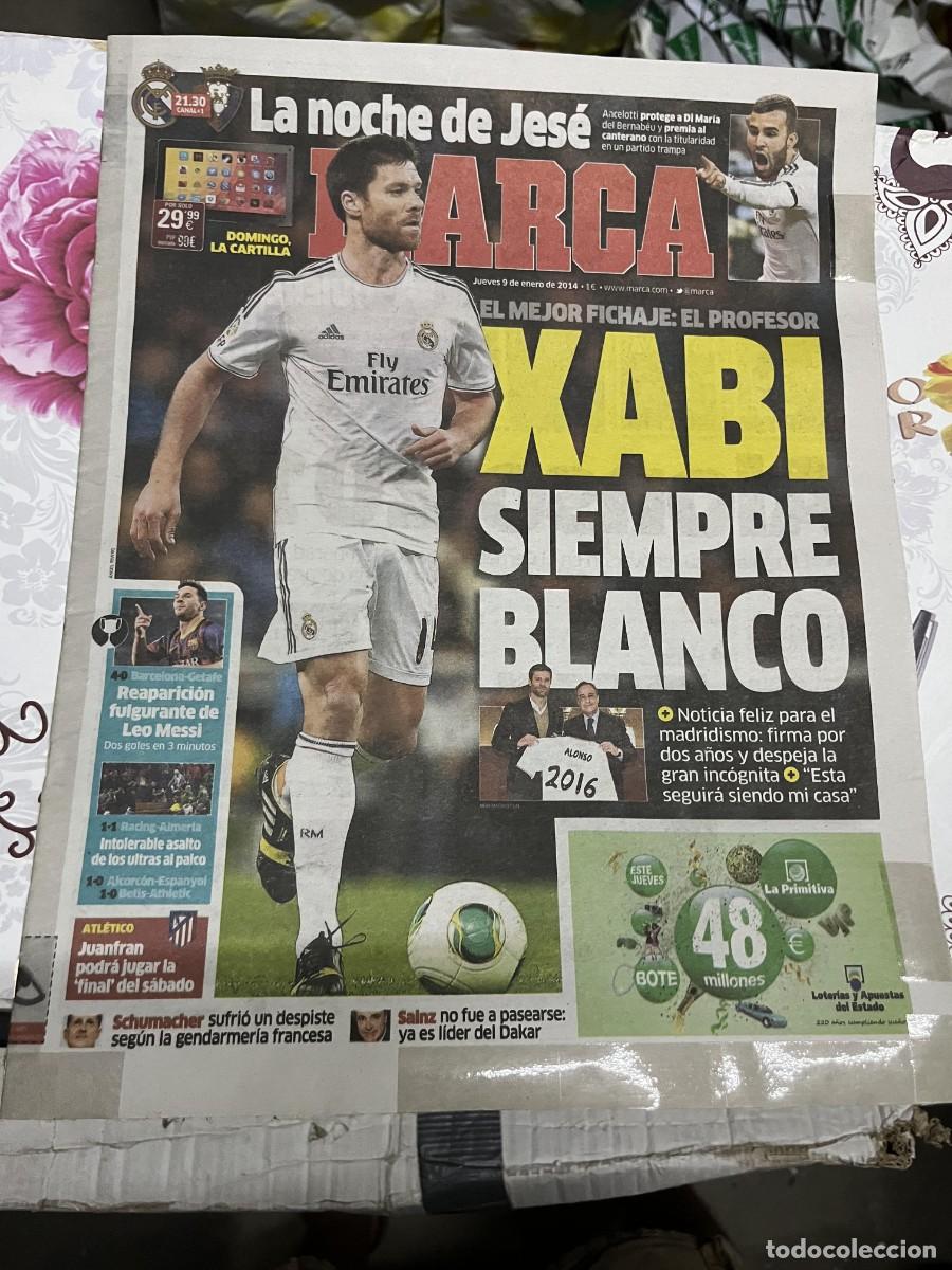 Coleccionismo deportivo: MARCA (9-1-2014) JORNADA LIGA REAL MADRID OSASUNA XABI ALONSO JESE JUANFRAN ATLETICO