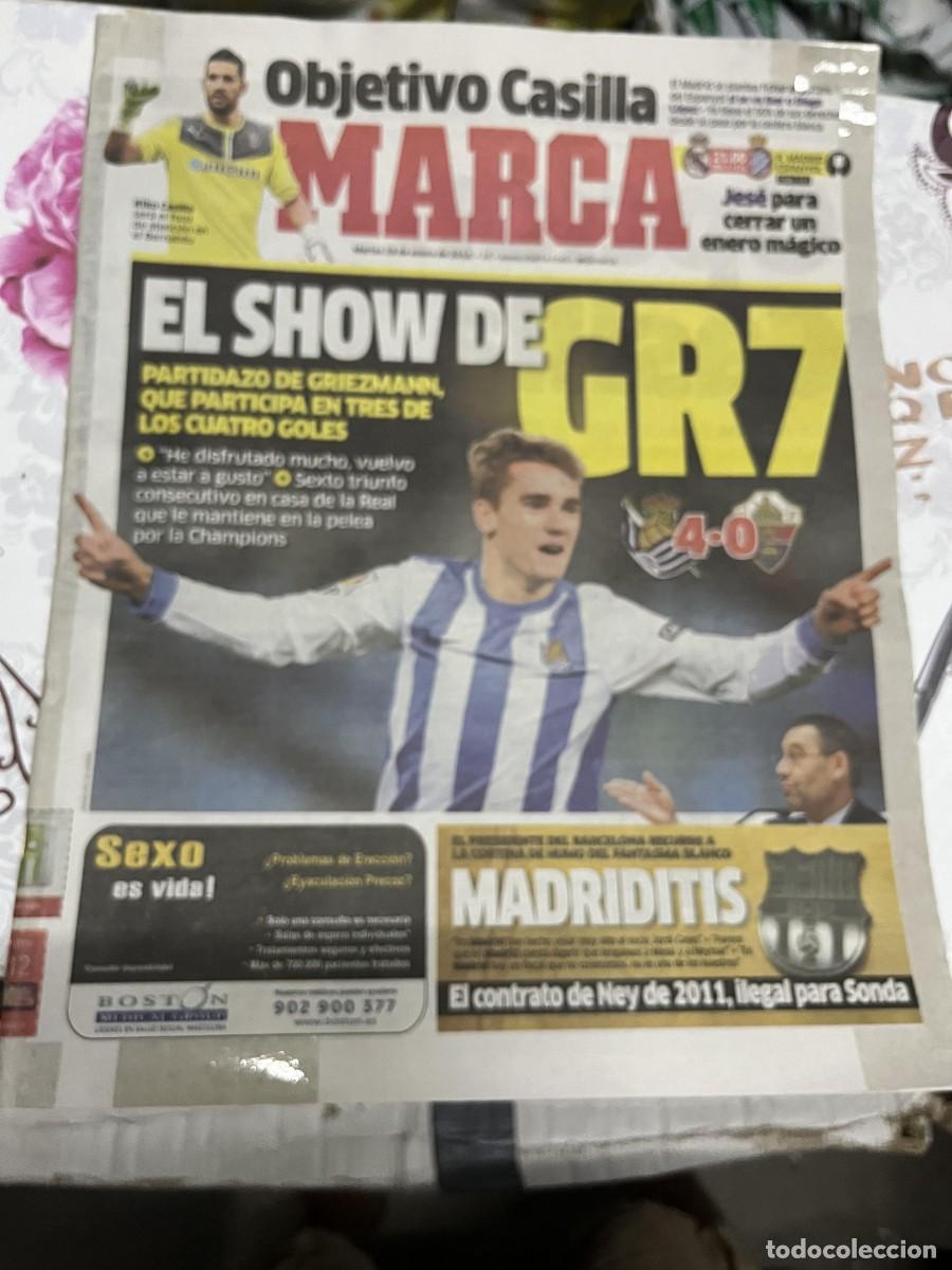 Coleccionismo deportivo: MARCA (28-1-2014) REAL SOCIEDAD 4-0 ELCHE GRIEZMANN JORNADA LIGA HOY REAL MADRID ESPANYOL