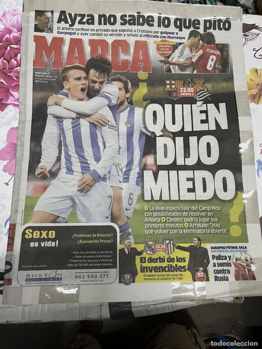 Coleccionismo deportivo: MARCA (5-2-2014) COPA HOY BARCELONA REAL SOCIEDAD GRIEZMANN REAL MADRID ATLETICO DERBI