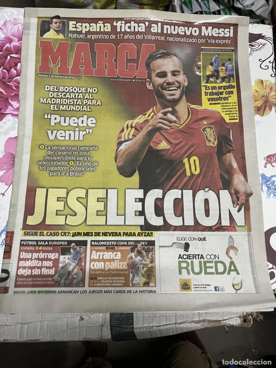 Coleccionismo deportivo: MARCA (7-2-2014) JESE SELECCION ESPA&Ntilde;OLA ESPA&Ntilde;A CASO CRISTIANO RONALDO AYZA FUTBOL SALA