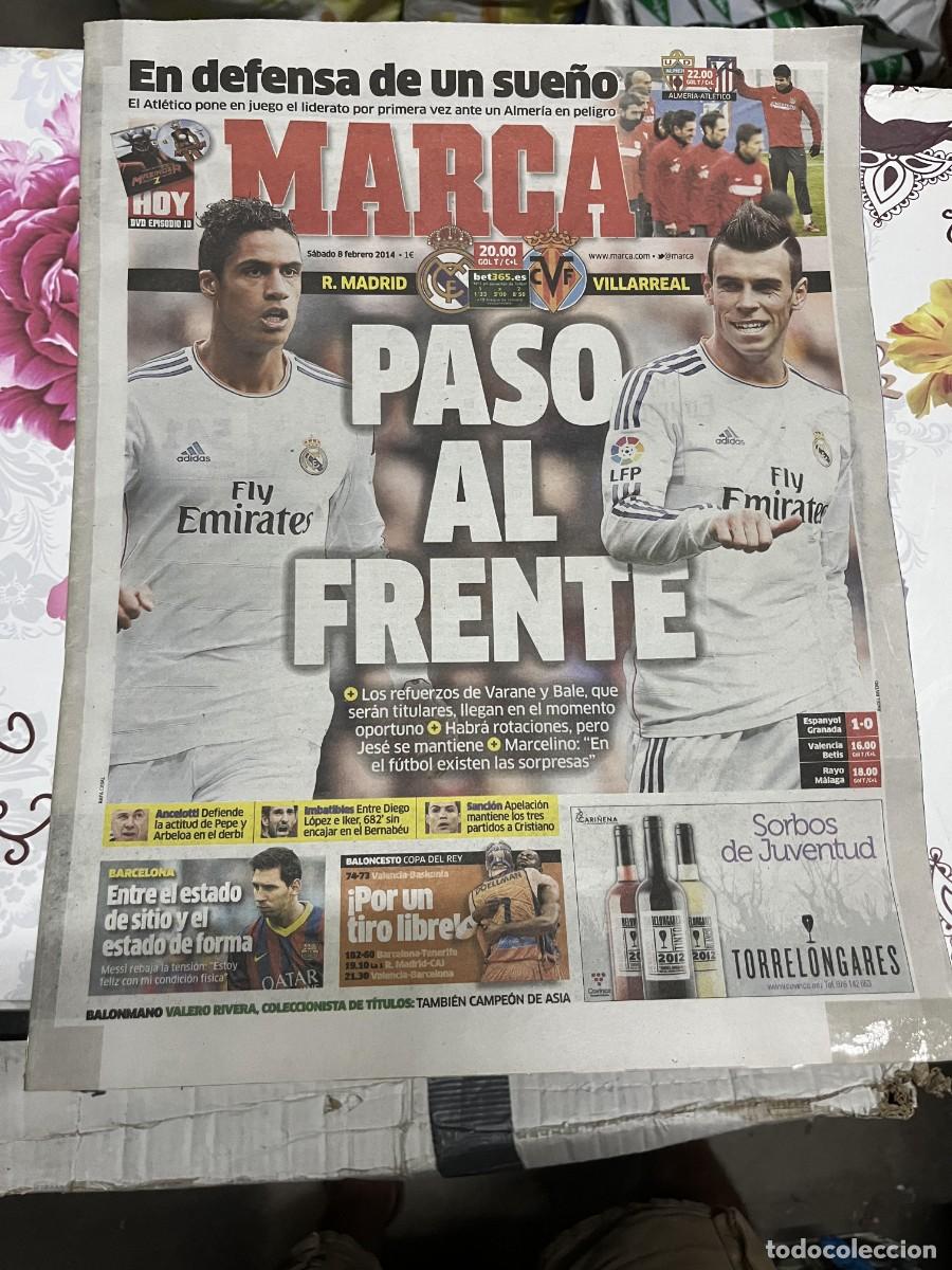 Coleccionismo deportivo: MARCA (8-2-2014) HOY REAL MADRID VILLARREAL GARETH BALE ALMERIA ATLETICO MADRID