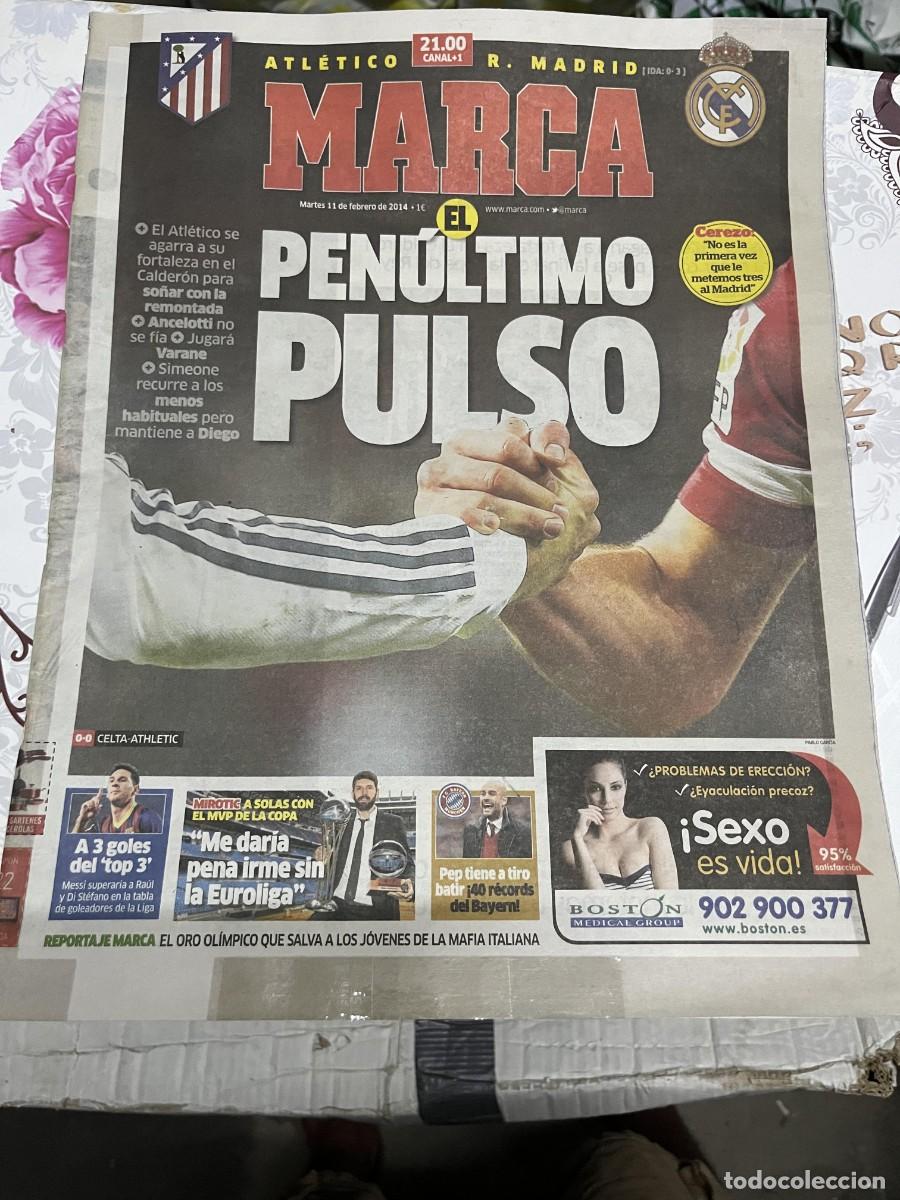 Coleccionismo deportivo: MARCA (11-2-2014) DERBI ATLETICO MADRID REAL MADRID CELTA VIGO 0-0 ATHLETIC BILBAO