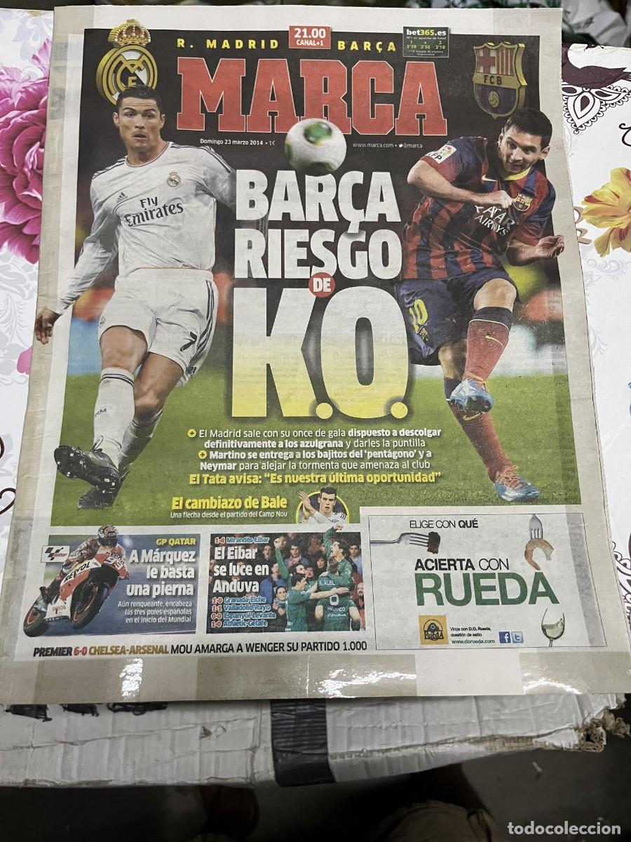 Coleccionismo deportivo: MARCA (23-3-2014) CRISTIANO RONALDO MESSI HOY EL CLASICO REAL MADRID BARCELONA