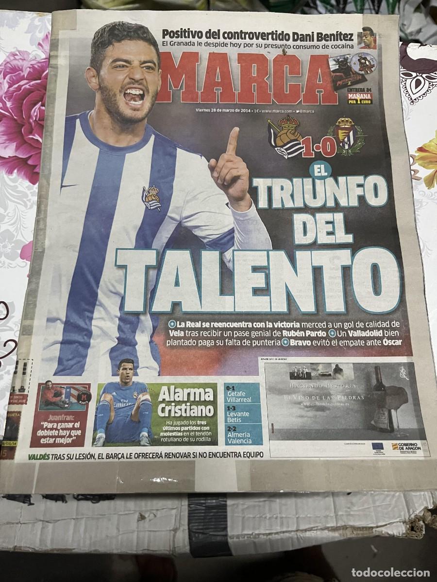 Collectionnisme sportif: MARCA (28-3-2014) JORNADA LIGA REAL SOCIEDAD 1-0 VALLADOLID CARLOS VELA CRISTIANO RONALDO
