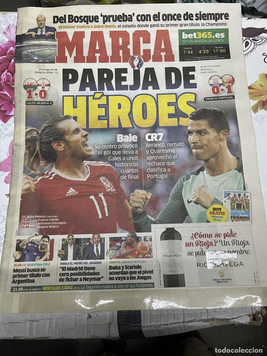 Collectionnisme sportif: MARCA (26-6-2016) EURO EUROCOPA GARETH BALE CRISTIANO RONALDO GALES 1-0 IRLANDA CROACIA 0-1 PORTUGAL